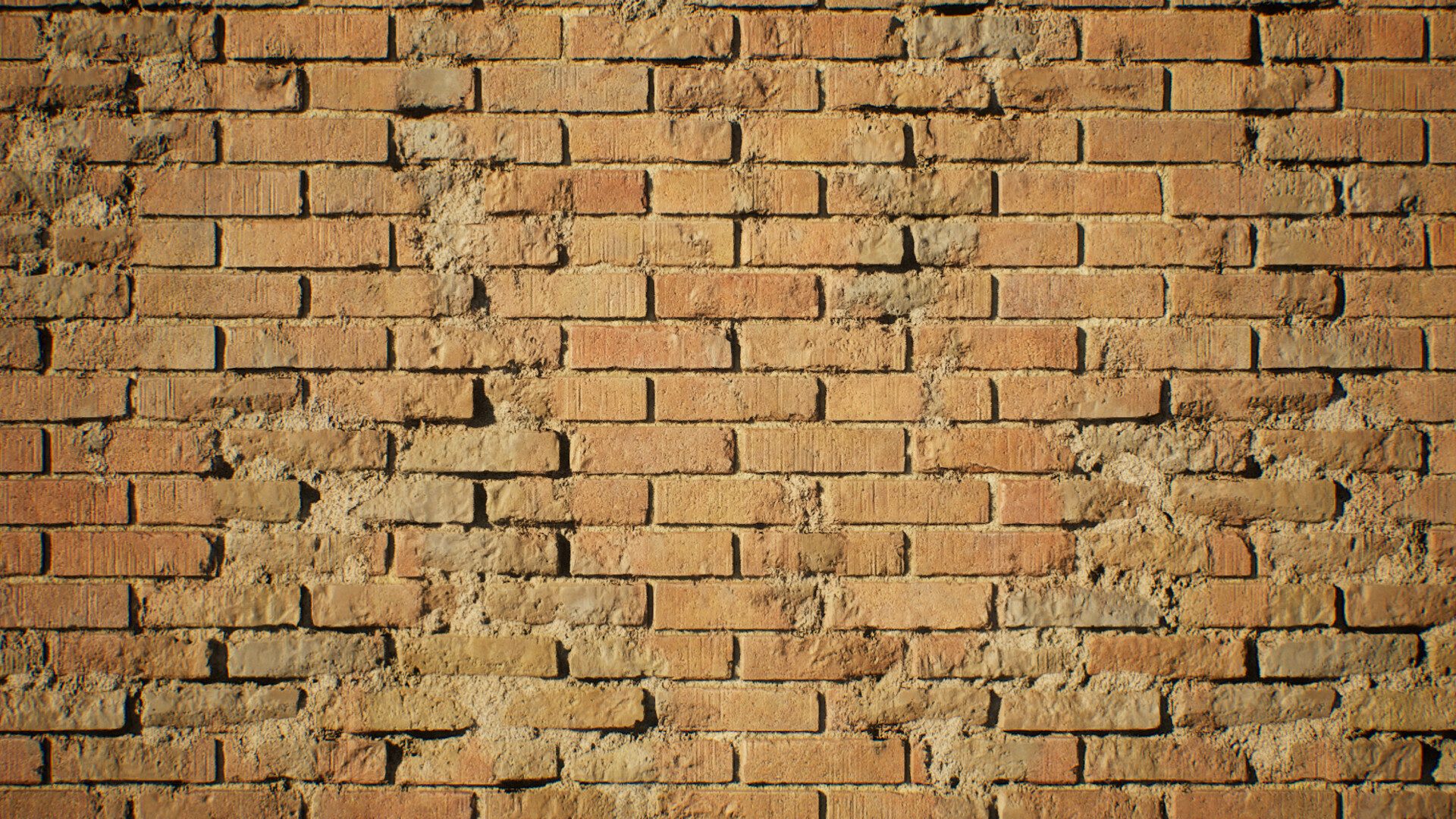 Brick/Stucco Wall Blend: Base Brick + Worn Brick