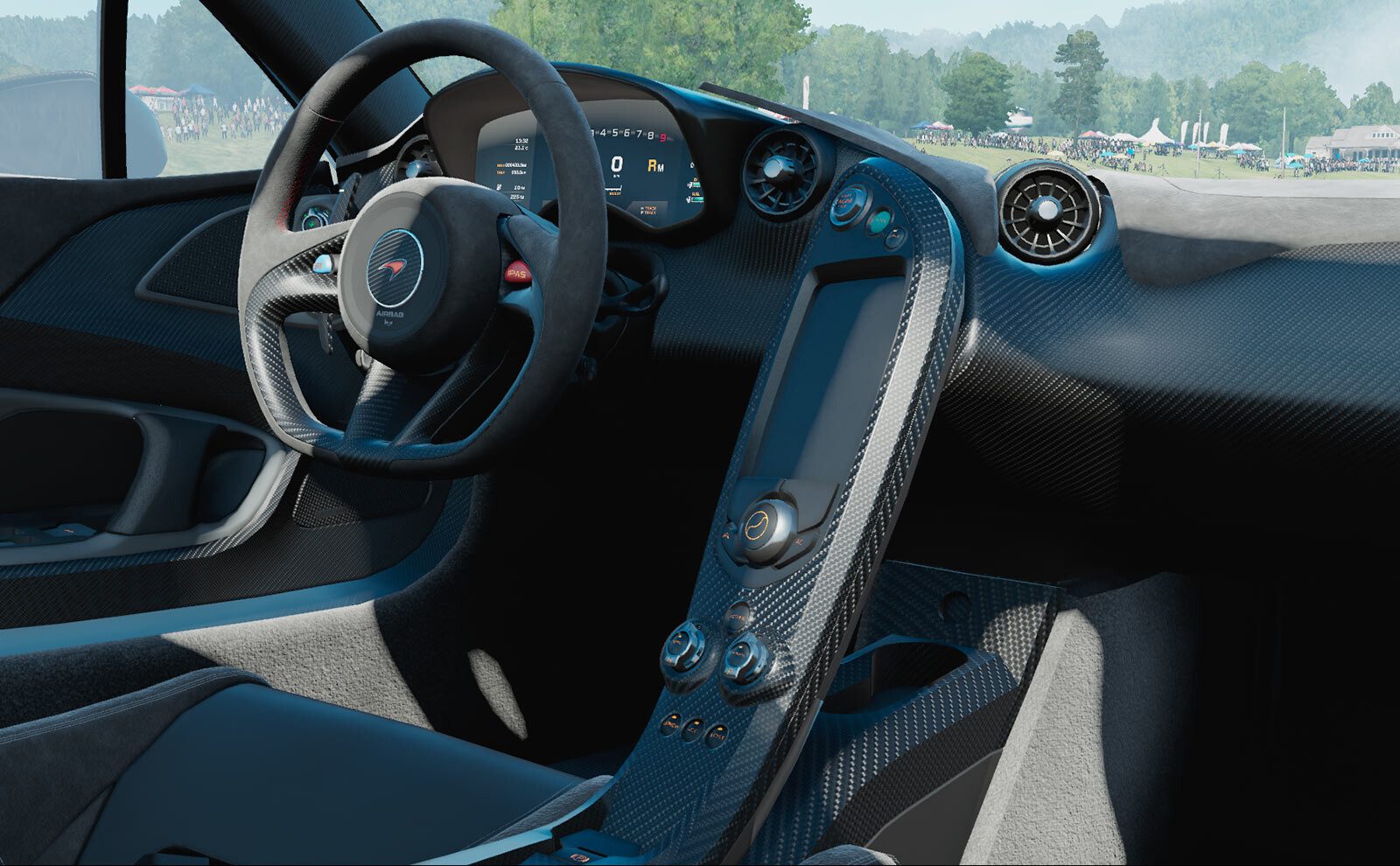 Forza Motorsport 7: Car material display - overhaul of carbon fiber, leather, plastics, metal, and alcantara.