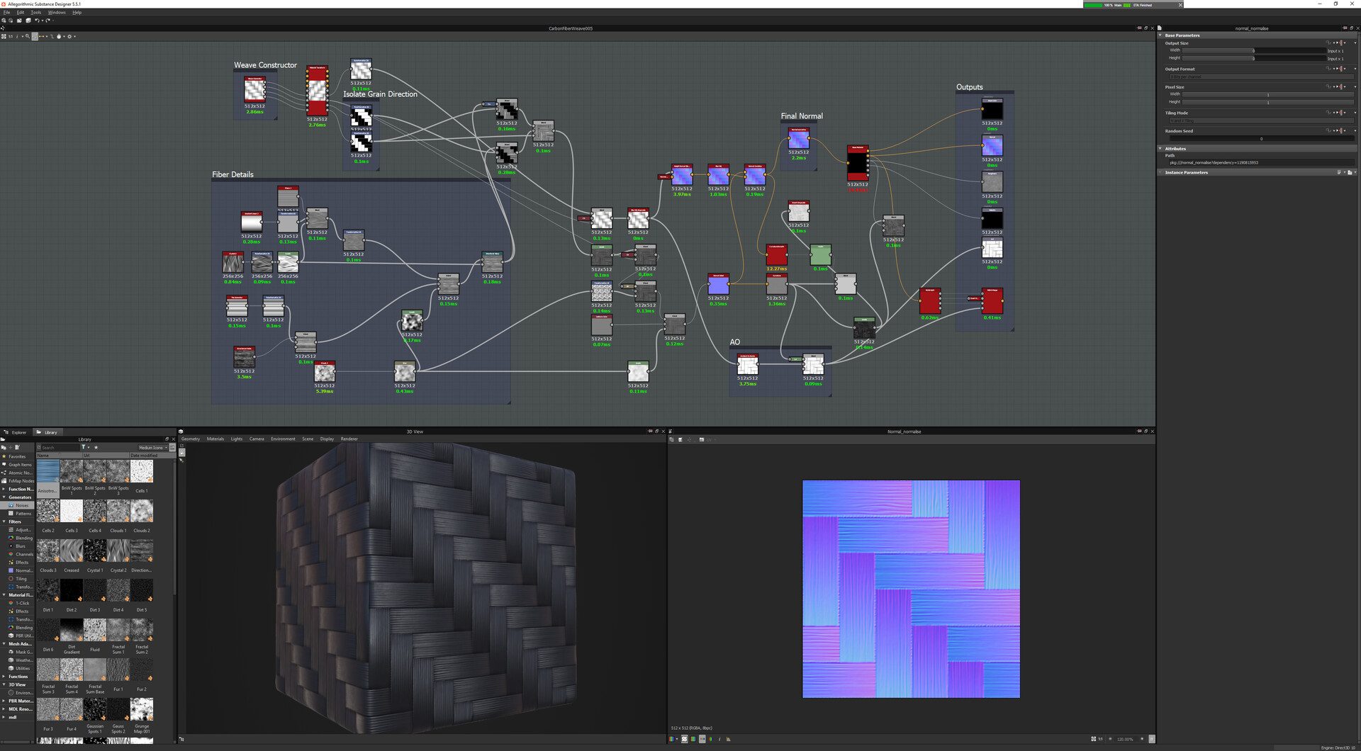 Forza Motorsport 7: Substance Designer Graph Breakdown - Carbon Fiber