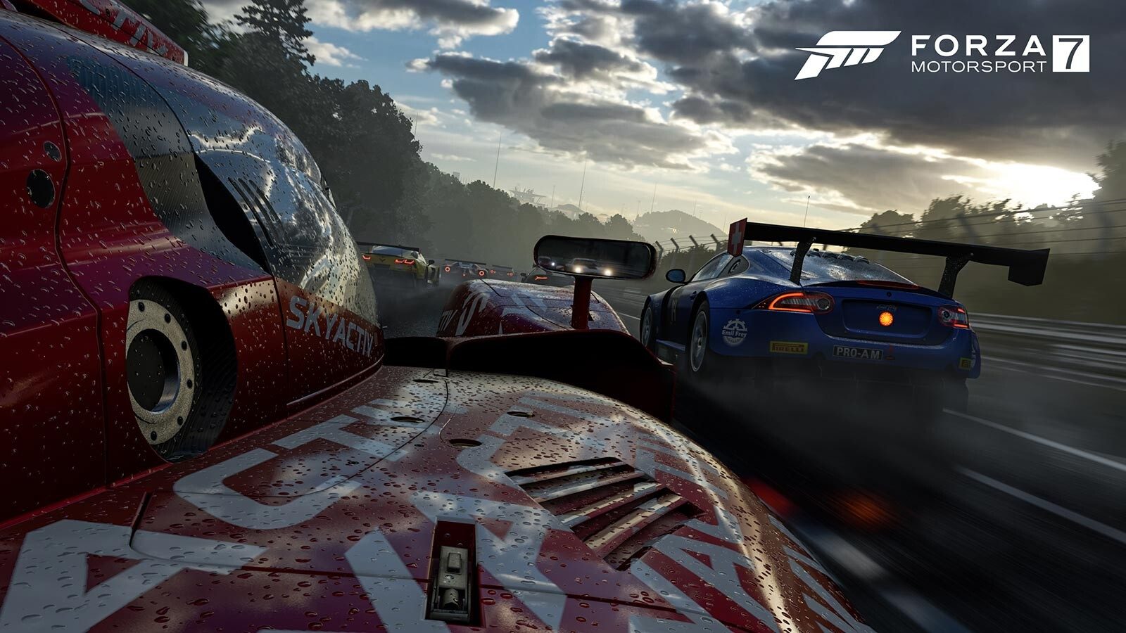 Forza Motorsport 7: Marketing screenshot - shows weather and wetness work driven by the shader.
