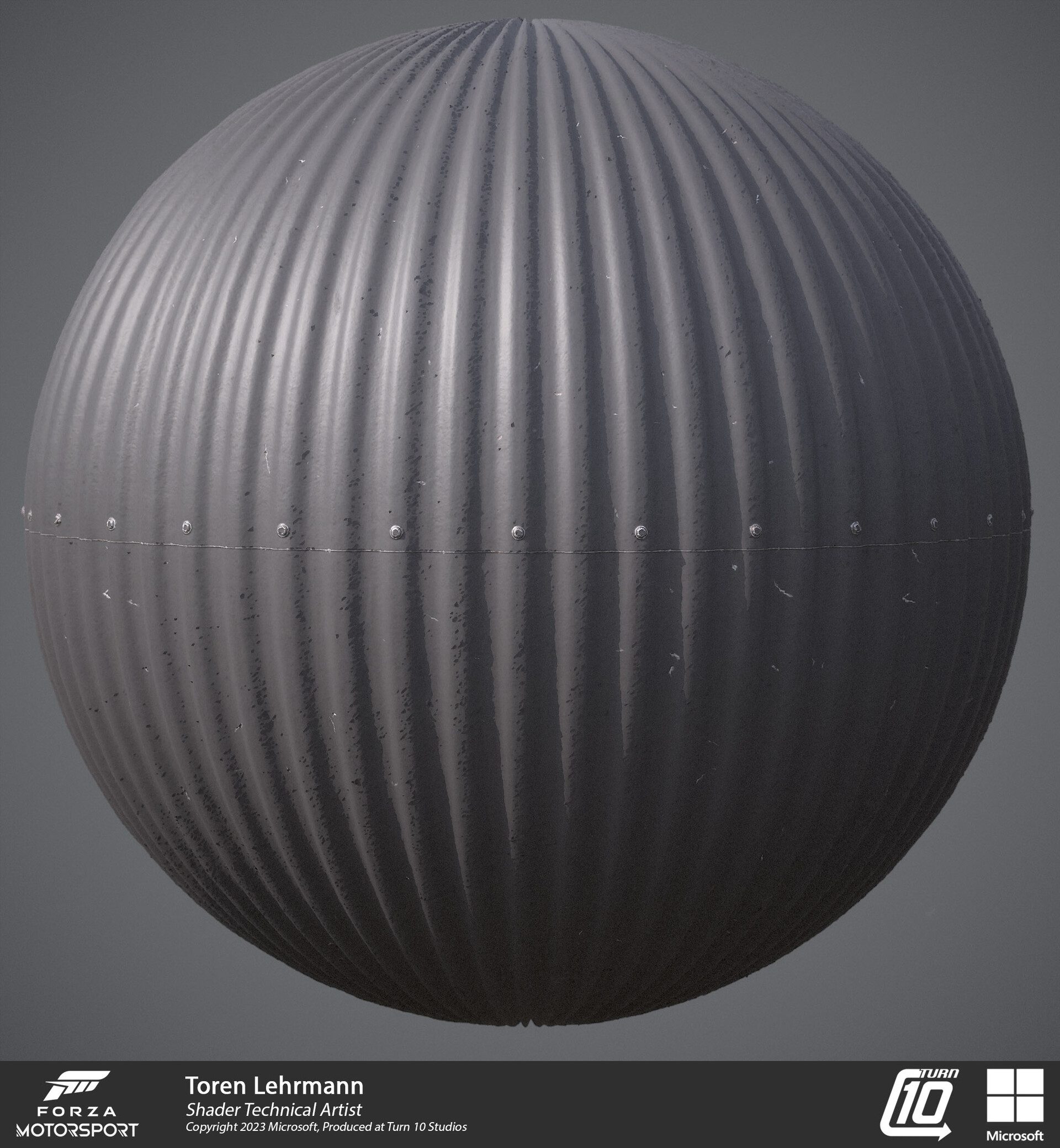Forza Motorsport - Materials: Corrugated Metal Paneling (Used on various trackside buildings)