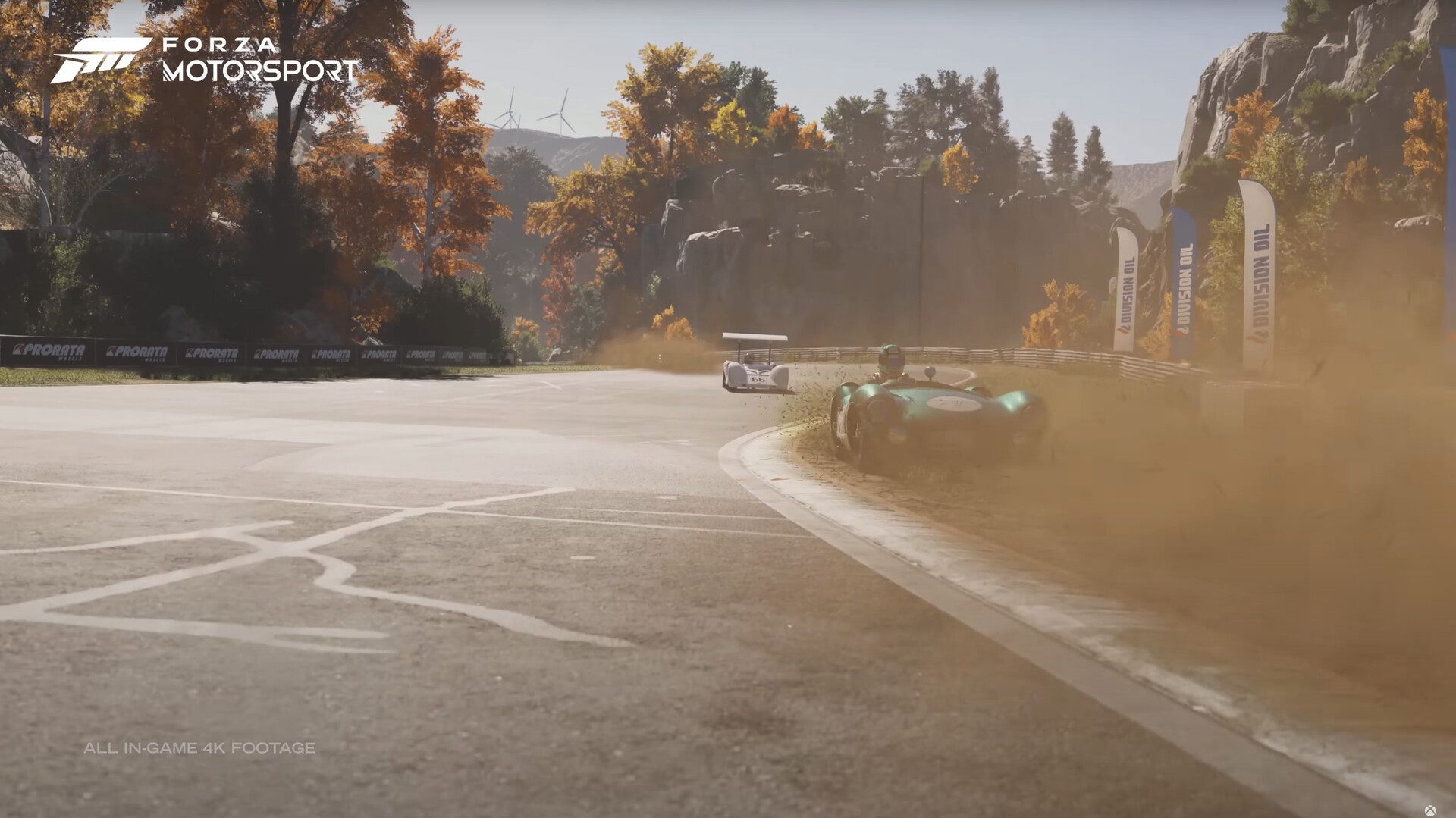 Forza Motorsport - Xbox Showcase 2022: Here you can see the tar lines and road detail as they reflect in the light.