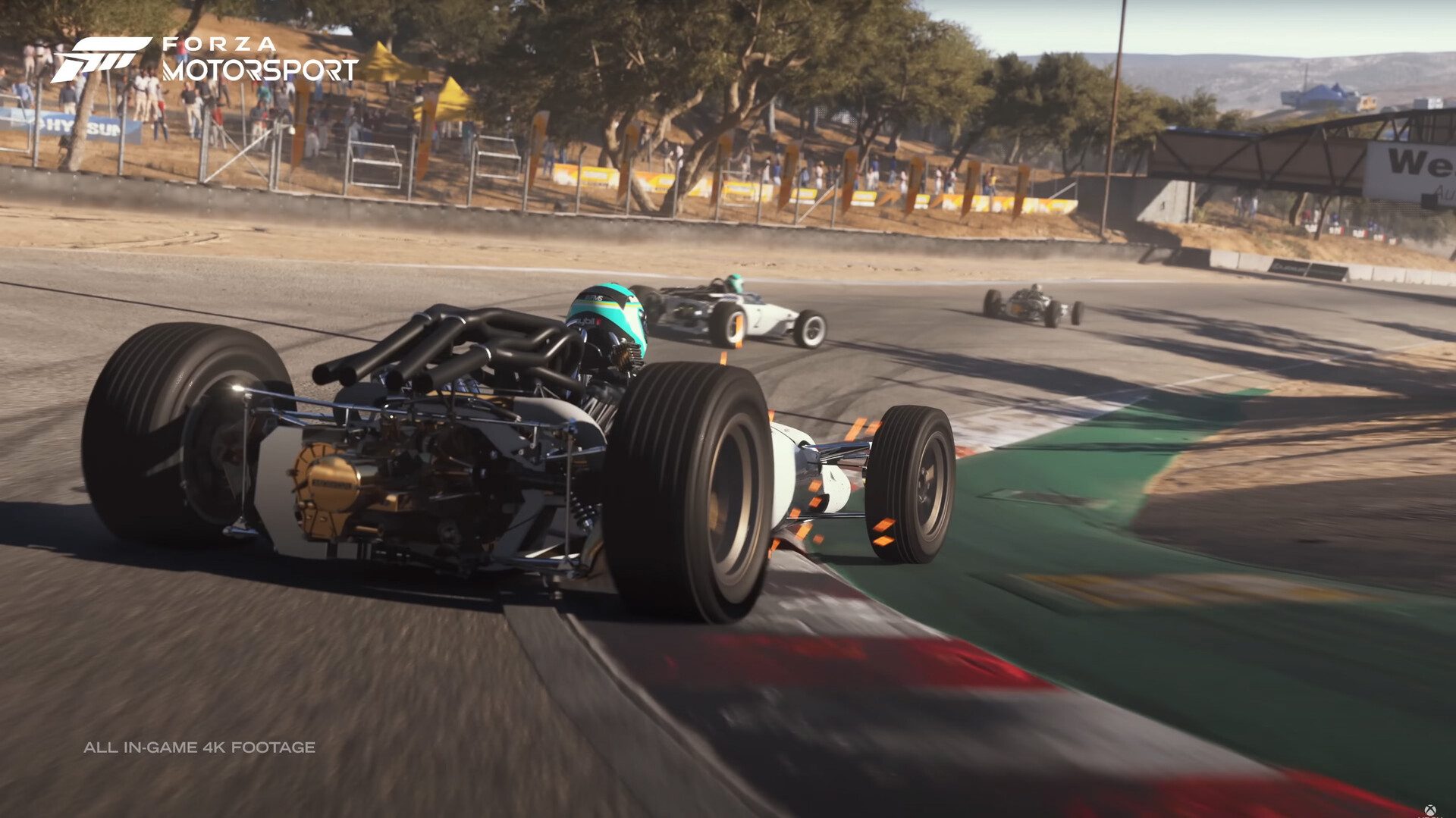 Forza Motorsport - Xbox Showcase 2022: Here you can see the attention to detail on the famous corkscrew in Laguna Seca.