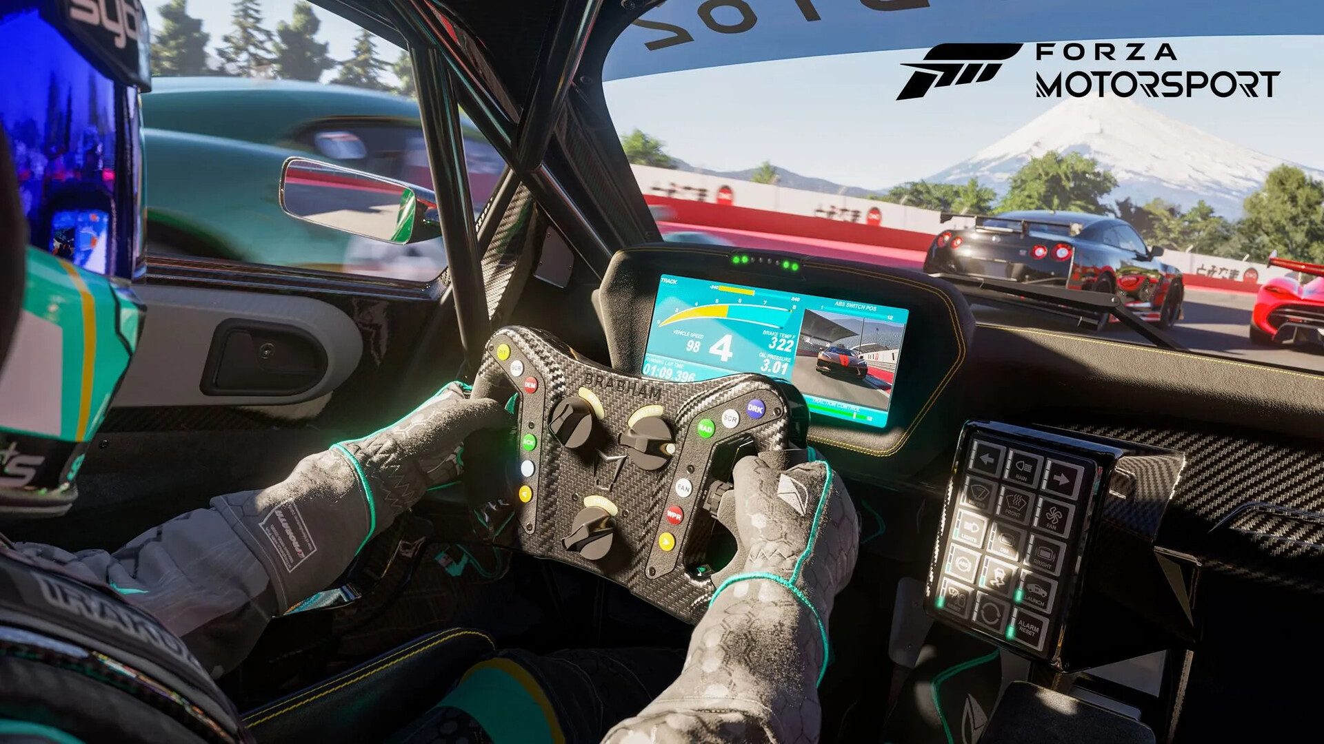 Forza Motorsport - Xbox Showcase 2022: Interior shot example with more materials on display that have been revamped for the new title.