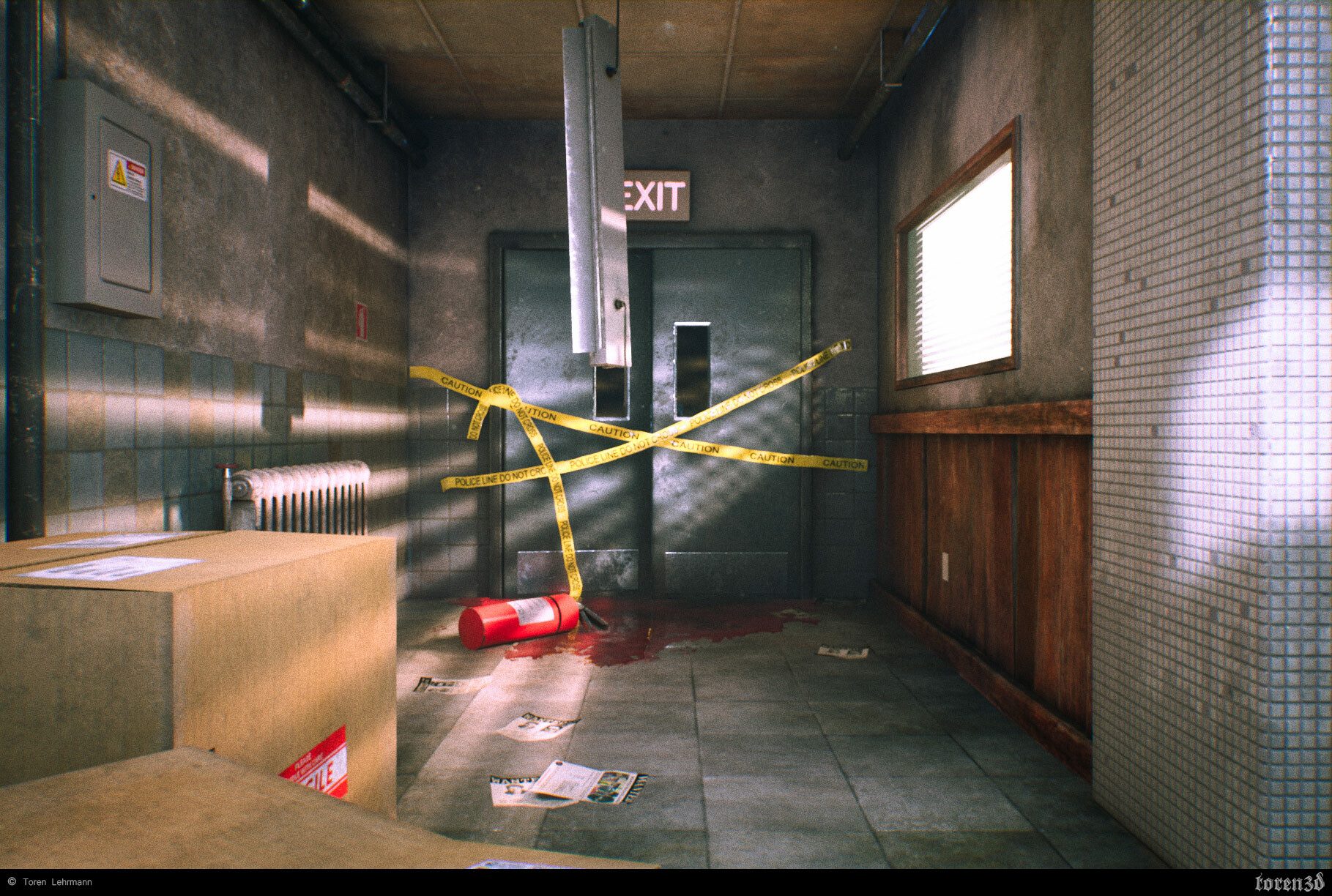 Hallway Crime Scene, image 7
