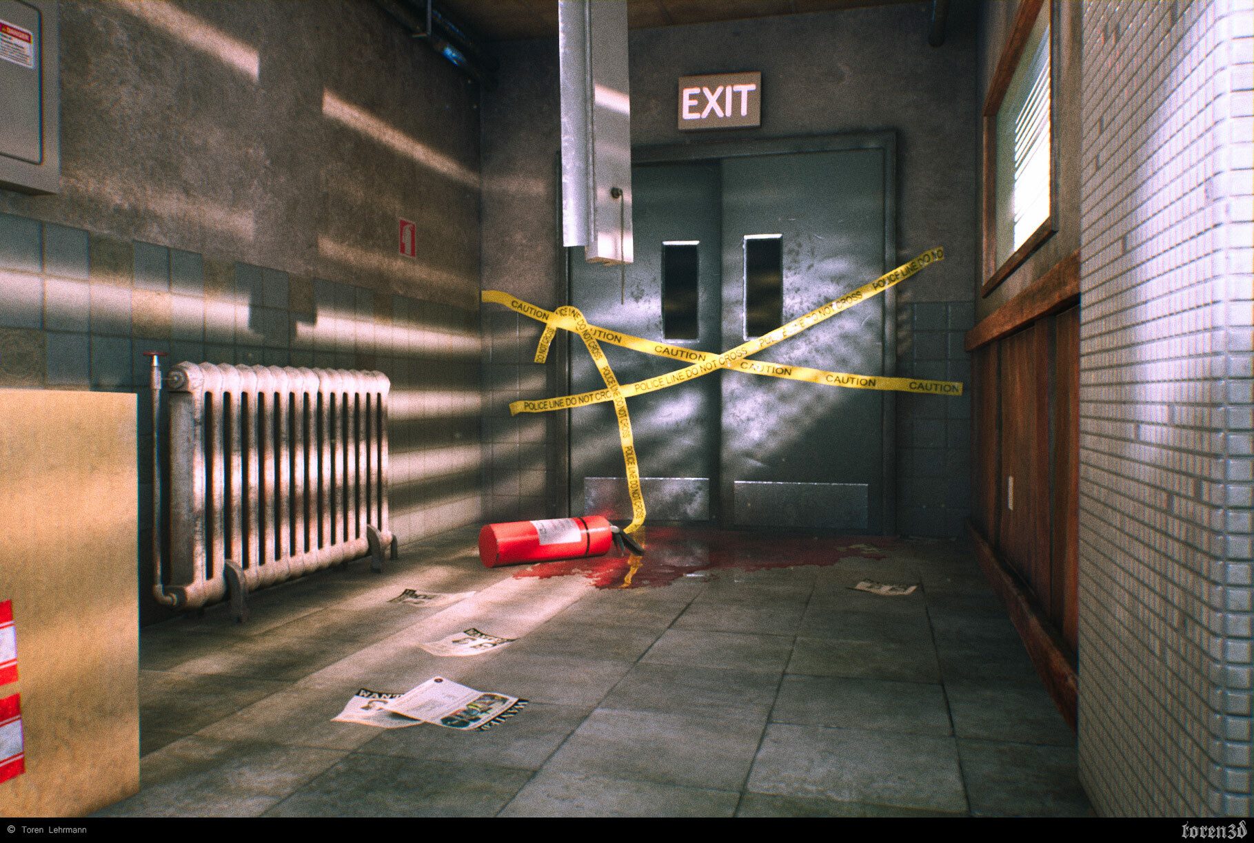 Hallway Crime Scene, image 8