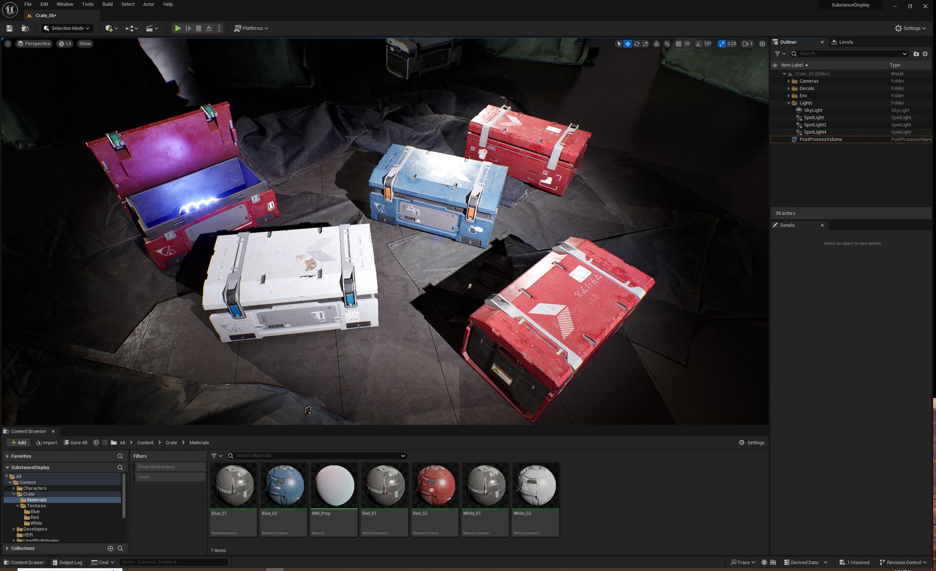 Sci-Fi Crate: Unreal Scene Overview